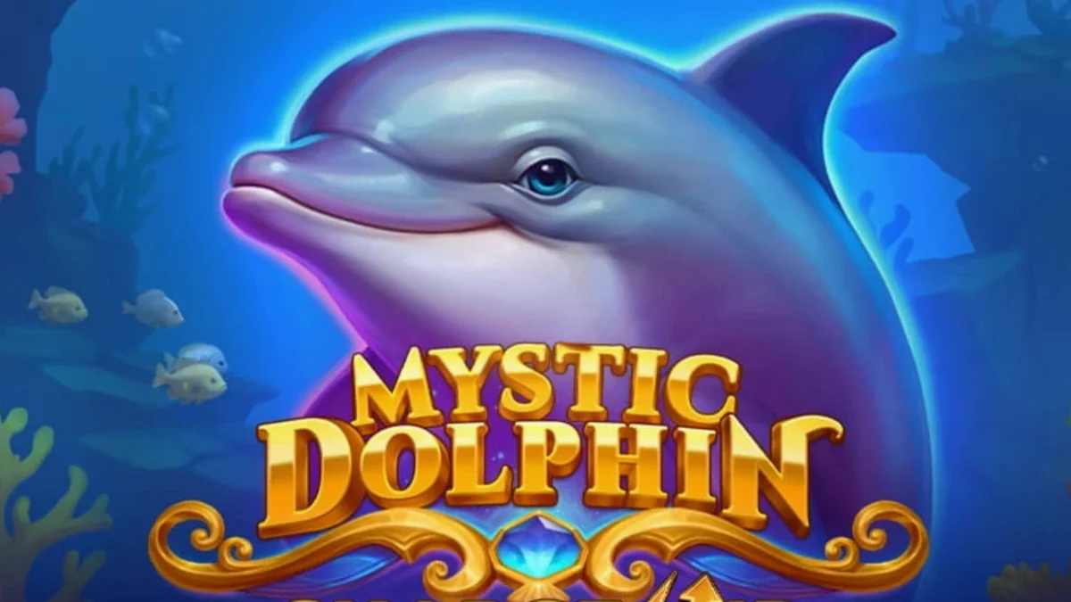 Tampilan antarmuka seluler Mystic Dolphin Charge Up dengan gulungan bawah laut yang cerah